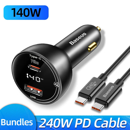 Baseus Laptop 140W Car Charger USB Type C