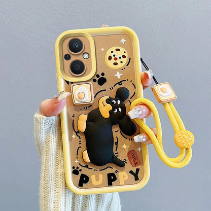 Strawberry Bear Strap Case For iPhone