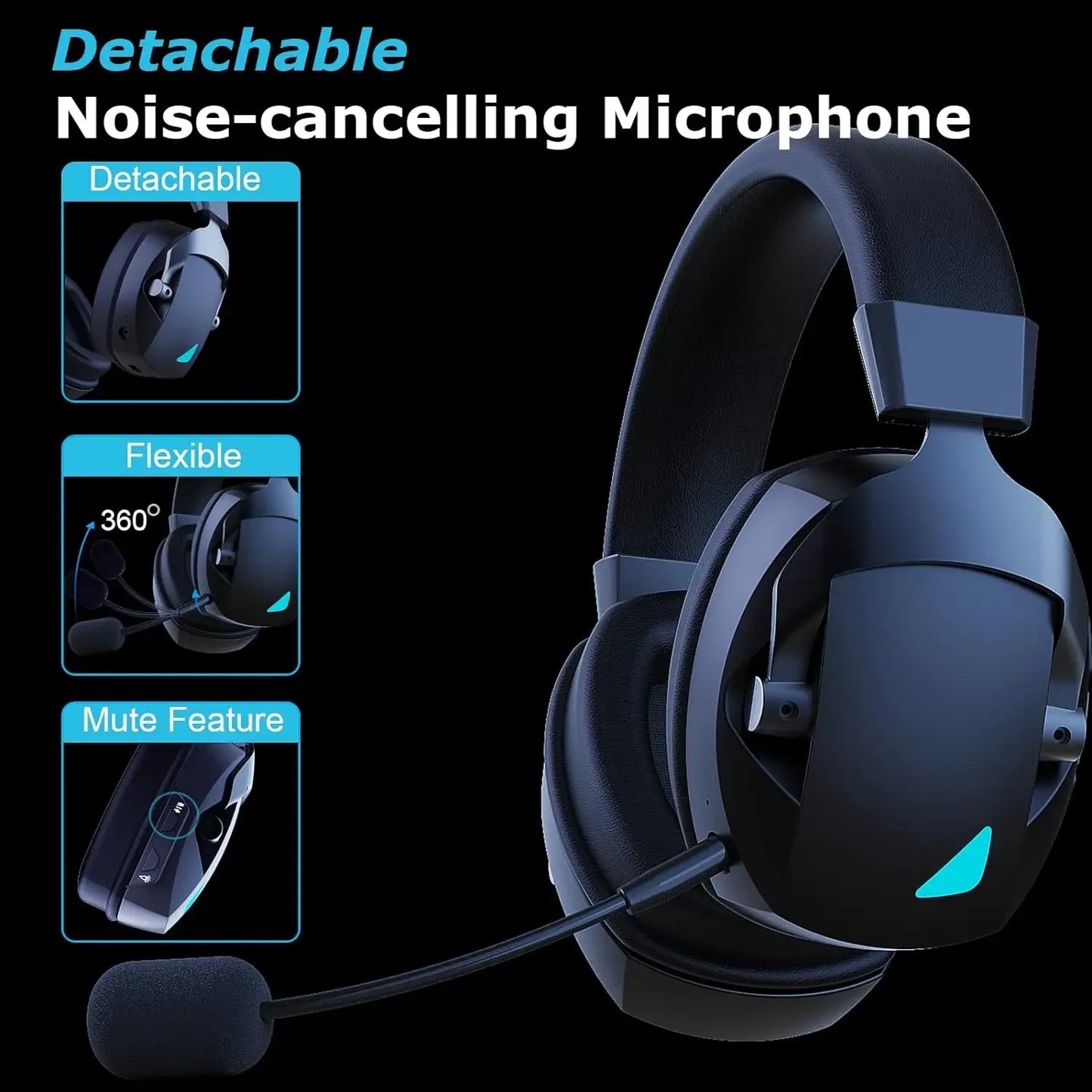 Meg Wireless Wired Gaming Headset with Mic