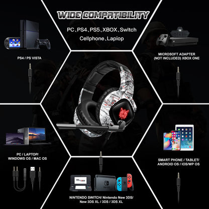 K19 Gaming Headset Wired With Mic