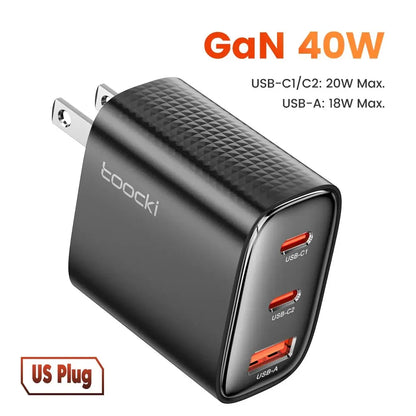 Toocki 40W GaN USB Type C Fast Charger