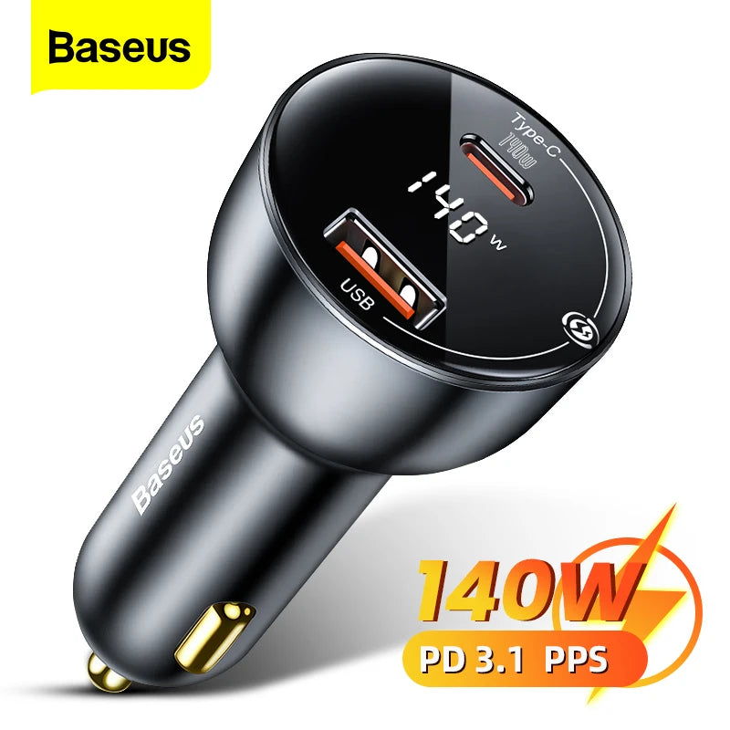 Baseus Laptop 140W Car Charger USB Type C