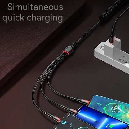 3 in 1 Fast Charging Cable 66W 6A