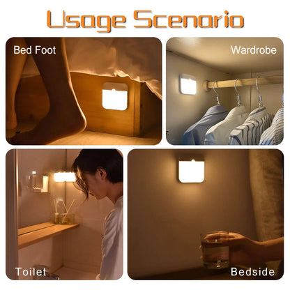 Motion Sensor LED Night Light Rechargeable