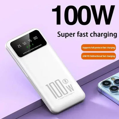 100W Super Fast Charging Portable Power bank