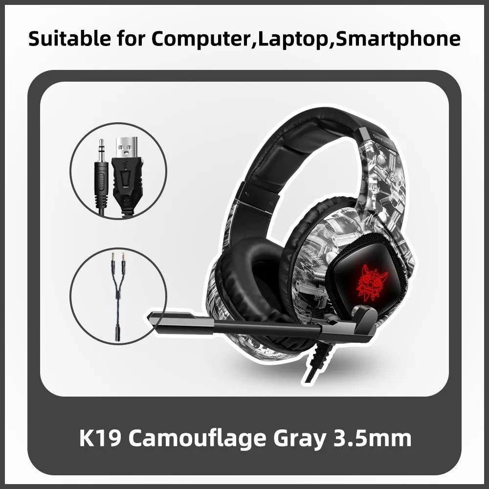 K19 Gaming Headset Wired With Mic