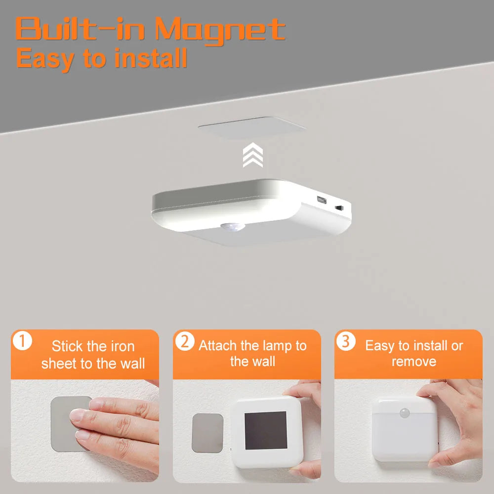 Motion Sensor LED Night Light Rechargeable