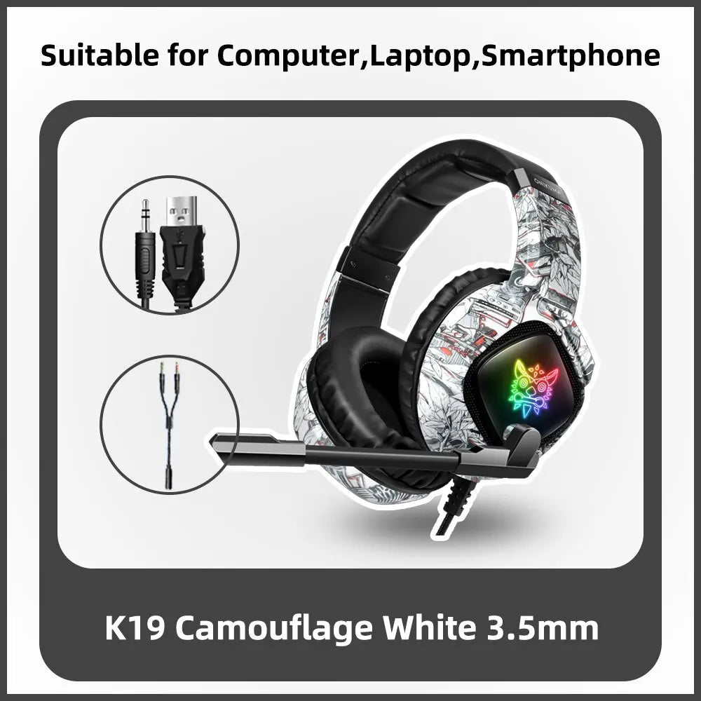 K19 Gaming Headset Wired With Mic