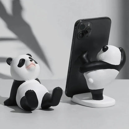 Panda Figurines Mobile Phone Stand Holder