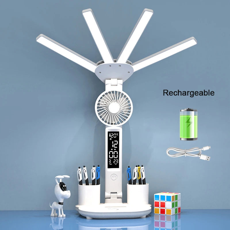 Rechargeable LED Lamp Fan
