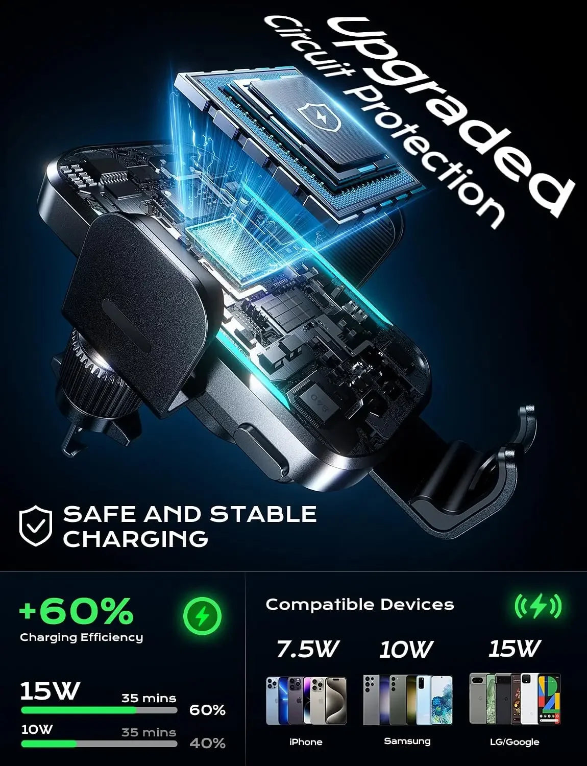 Wireless Super Fast Charging Phone Holder