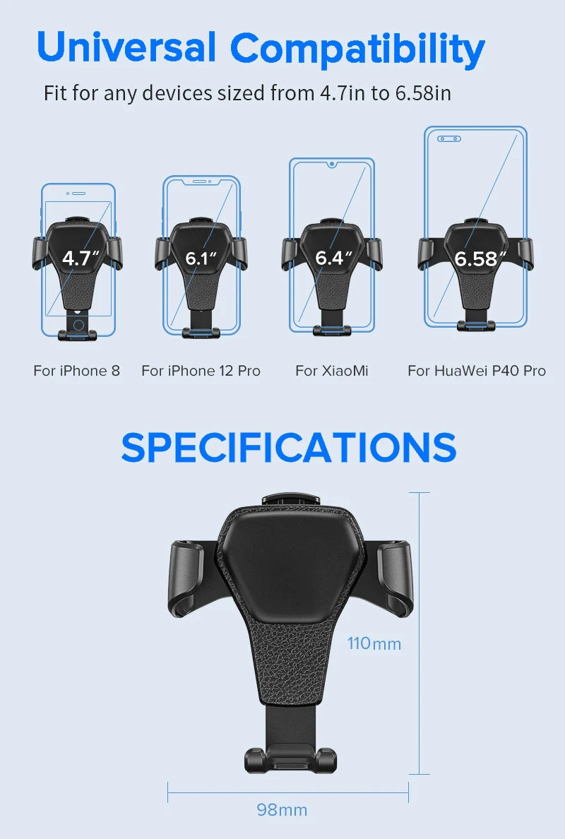 Car Holder Air Vent Clip Mount Mobile Stand
