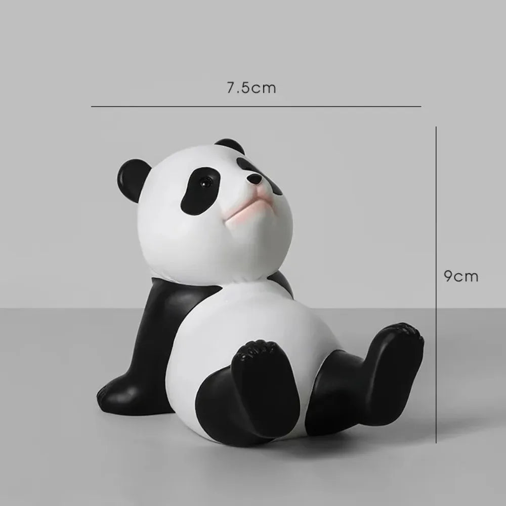 Panda Figurines Mobile Phone Stand Holder